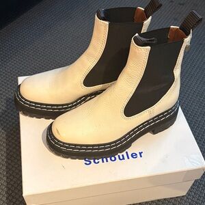 Women’s Cream and Black Boots. Proenza schouler